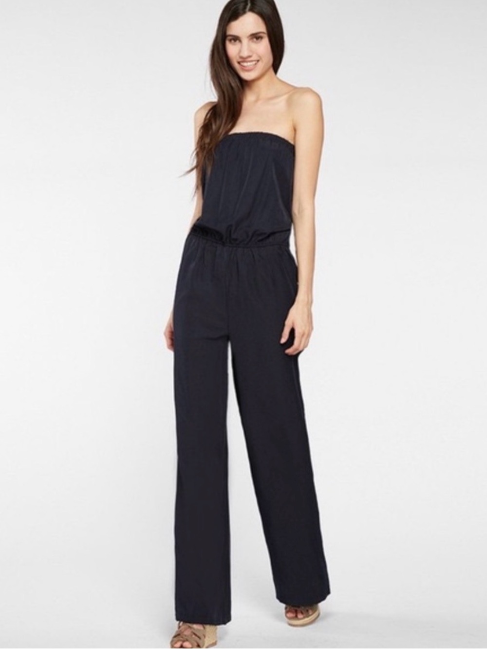 Threads 4 Thought Rylee Strapless Wide-Leg Jumpsuit in Black